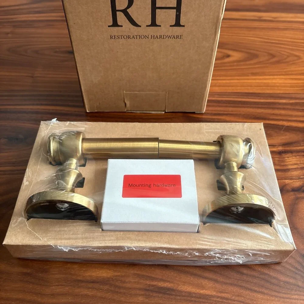 RH Lugarno Tissue Holder – Solid Brass, Burnished Finish